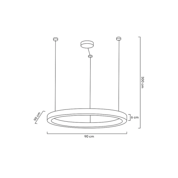 MOOSEE lampa wisząca RING LUXURY 90  złota